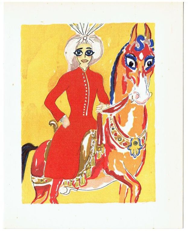 Kees van Dongen-7 Gravures (Chevaux-Paarden) uit Le Livre des Mille et Une Nuit  verkocht voor € 170!