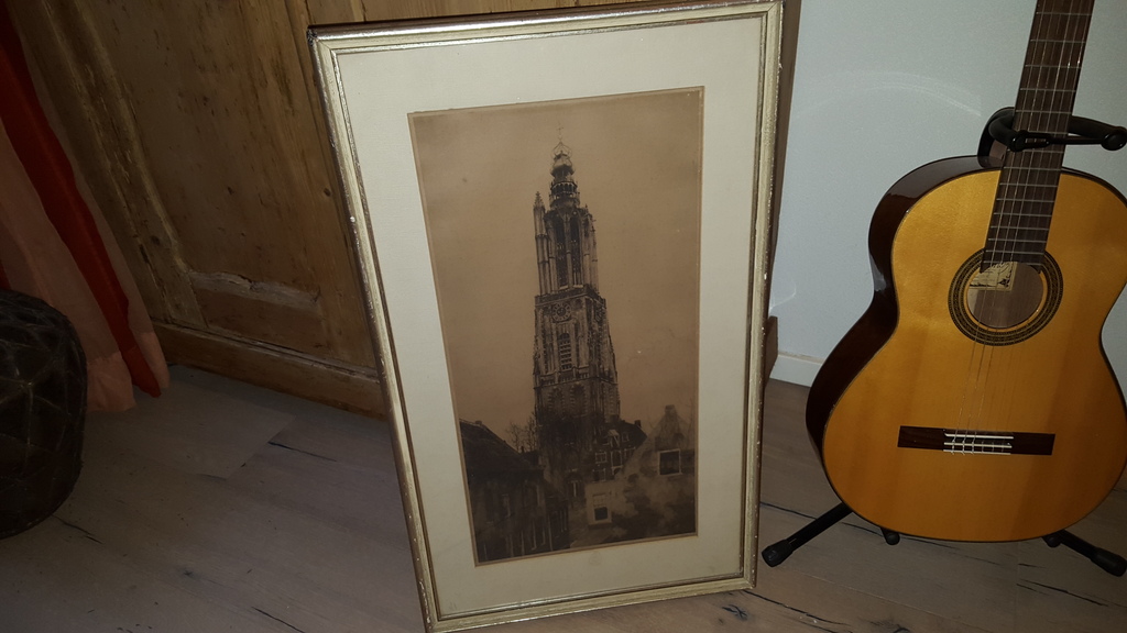 Dirk Harting - ets, toren Amersfoort, handgesigneerd kopen? Bied vanaf 59!