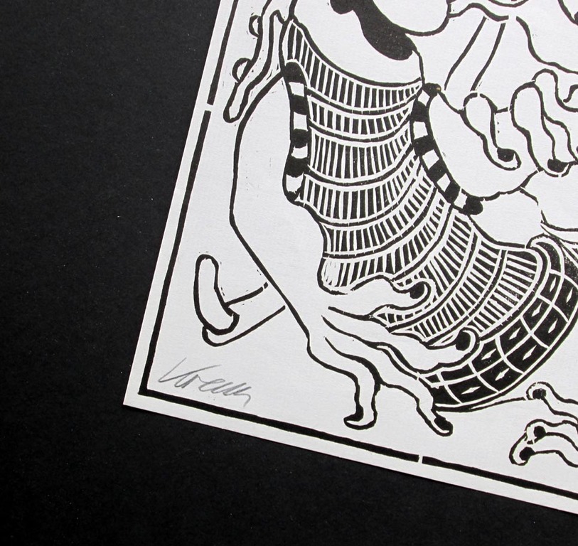 Othmar Krenn - "Ein Instrument spielen" - original litho 1971 - handgesigneerd kopen? Bied vanaf 1!