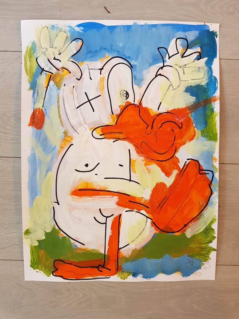 Peter Klashorst - origineel werk - serie Dagobert Duck kopen? Bied vanaf 1!