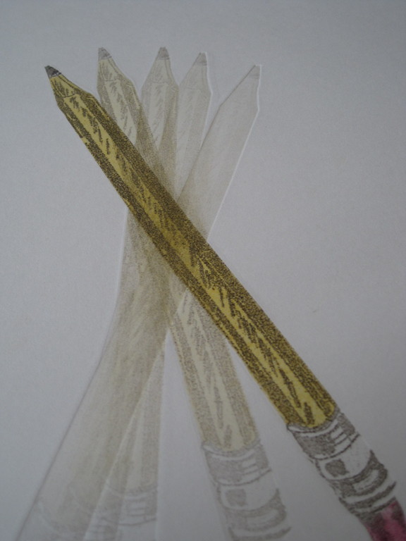 Bept.Oplage (9 van 10) diepdruk Reliëf Ets "potloden" van Dies de Jonge (1948-)  kopen? Bied vanaf 1!