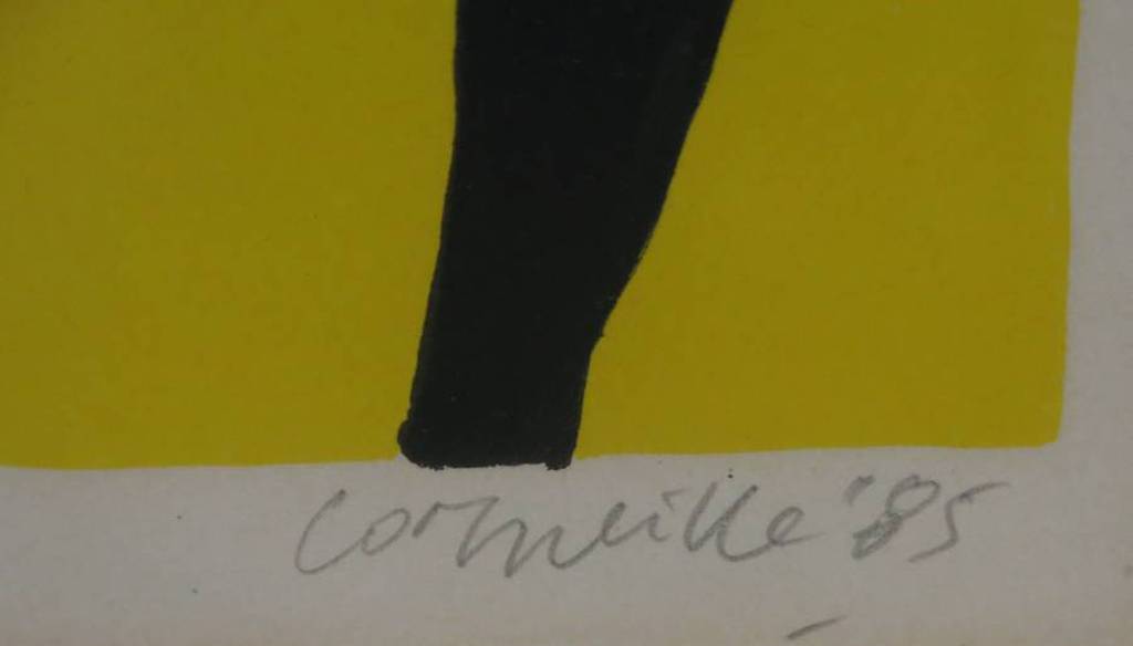 Corneille: Zeefdruk, Groene vrouw - Ingelijst kopen? Bied vanaf 150!