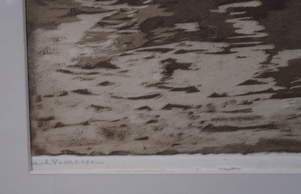 Jan Sirks: Ets, Havengezicht - Ingelijst kopen? Bied vanaf 1!