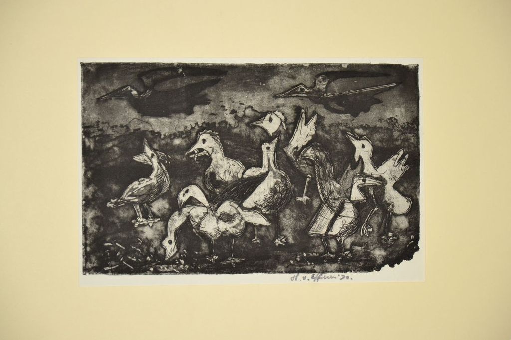 Hans van Efferen: Ets/aquatint. Vogels kopen? Bied vanaf 1!