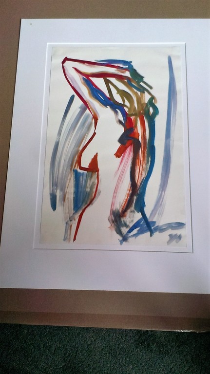 Sacha Waldheim: verf op papier, handen door t haar kopen? Bied vanaf 1!