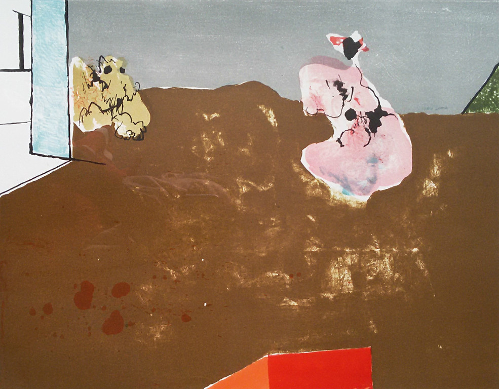 Constant - Vrouw en hond, litho (ingelijst) verkocht voor € 550!