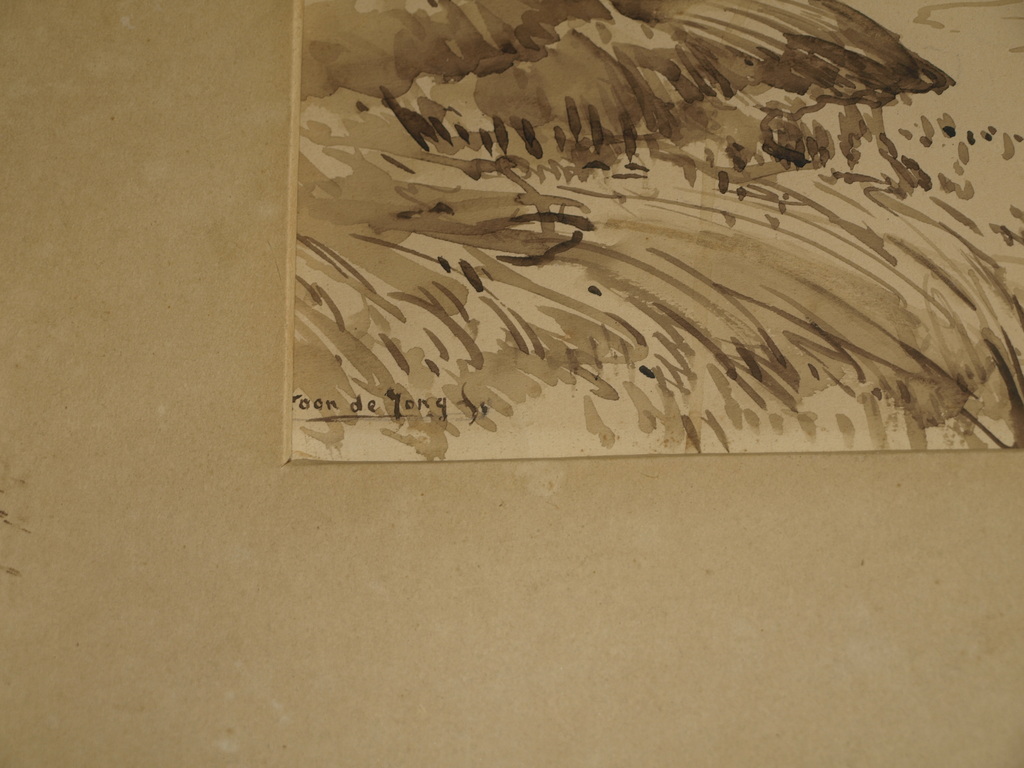 Toon de Jong : Aquarel , Landschap - gesigneerd & ingelijst - ca. 1940 kopen? Bied vanaf 1!