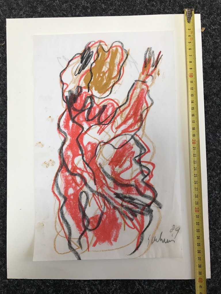 Jan Sierhuis  Prachtige KLeur tekening 1989-gesigneerd- Flamenco kopen? Bied vanaf 1!
