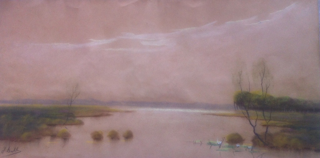 Johan Bakker, Pastelkrijt, landschap, Groninger Ploeg kopen? Bied vanaf 25!