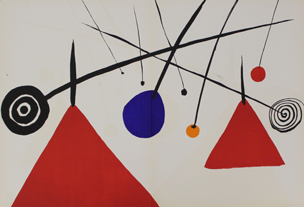 Alexander Calder - original litho uit Derriere le miroir nr.69 / 1954 zeldzaam verkocht voor € 89!
