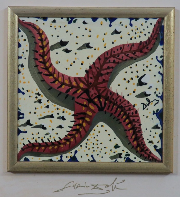 Tegel van aardewerk met ontwerp van Salvador Dali, LÂ´Etoile de Mer - Ingelijst kopen? Bied vanaf 100!