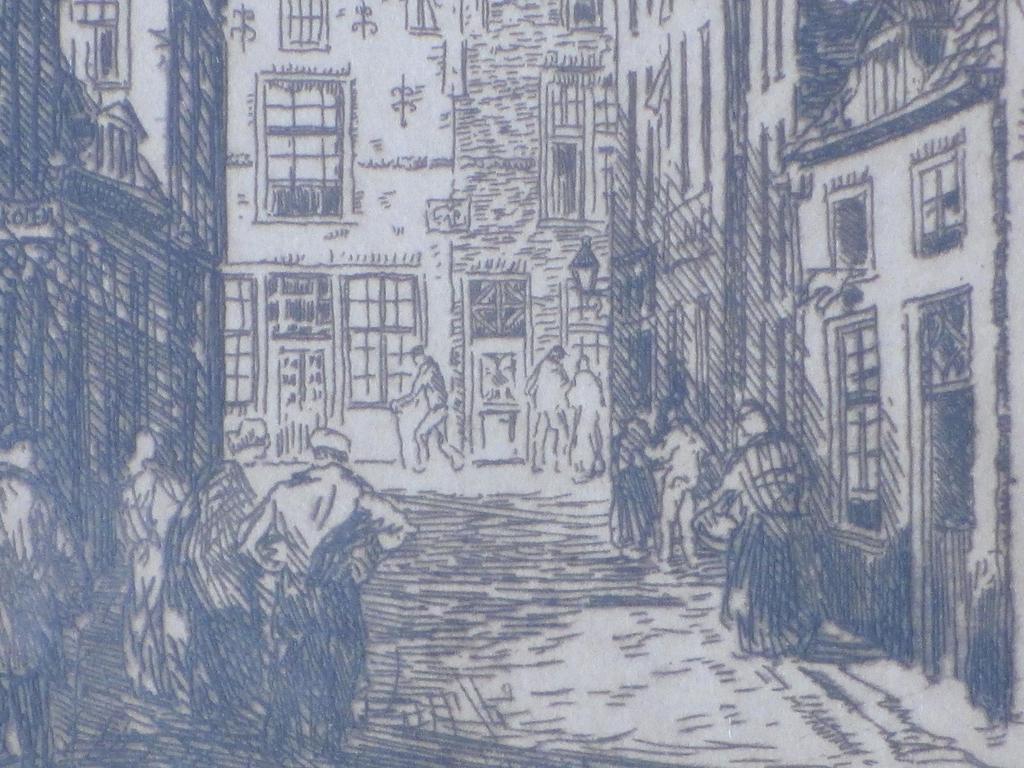 Martin van Waning, Stadsgezicht Brielle, Ets kopen? Bied vanaf 40!