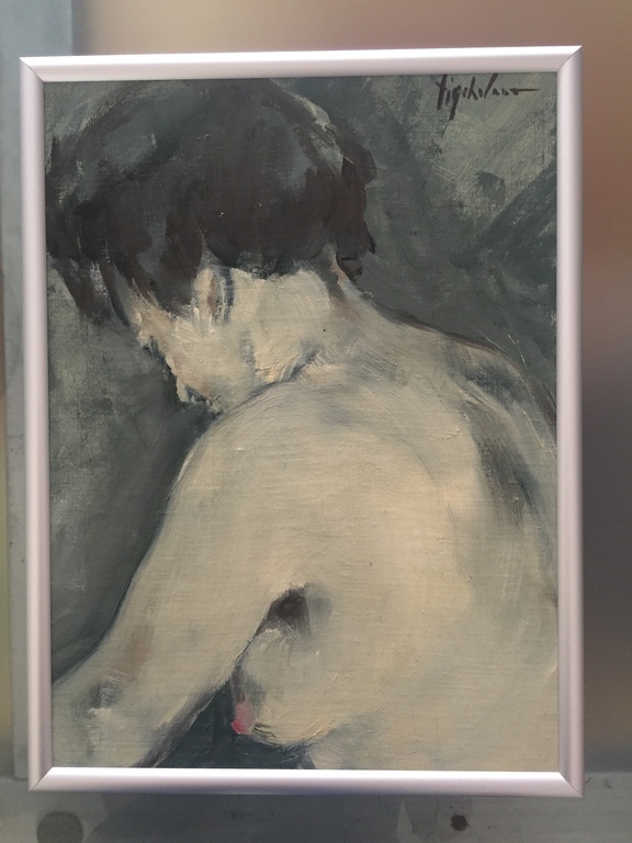 Naakt olieverfschilderij 'model' door Andre Tigchelaar  kopen? Bied vanaf 45!
