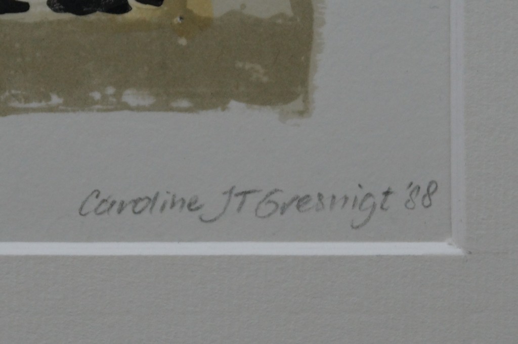 Caroline Gresnigt - gesigneerde litho incl. passepartout - oplage 2 stuks - 1988 kopen? Bied vanaf 10!