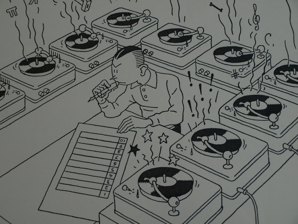 Joost Swarte : Zeefdruk voor LP: I don't care the No Fun And Plurex Singles kopen? Bied vanaf 1!