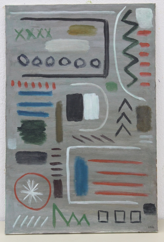 L.P. Boone: Acrylschilderij, 1989 , gesigneerd, geen titel kopen? Bied vanaf 20!