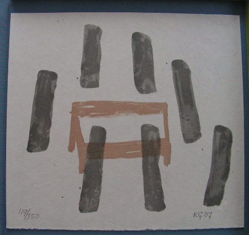 Klaas Gubbels - lithografie - 'het graf' verkocht voor € 85!