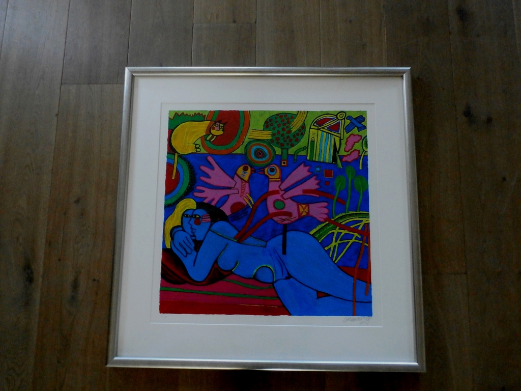 Corneille - grote inglijste zeefdruk - gesigneerd - 1997 verkocht voor € 850!