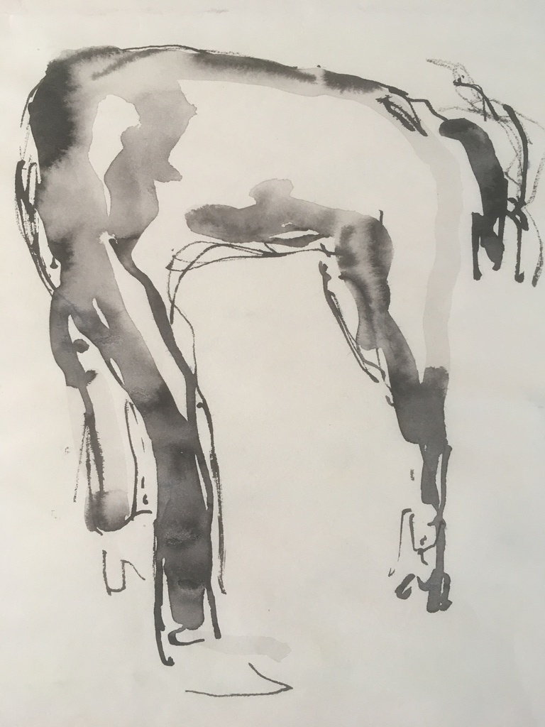 Onbekende Kunstenaar - Tekening Aquarel - 2 figuren. kopen? Bied vanaf 1!