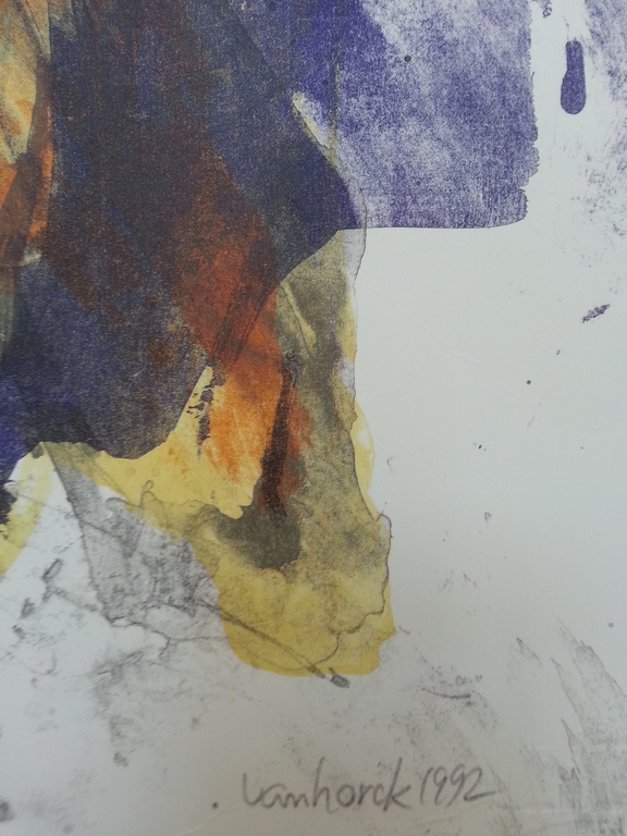 Hans Vanhorck, zeefdruk op papier, Titel: "Wheel of life" kopen? Bied vanaf 30!