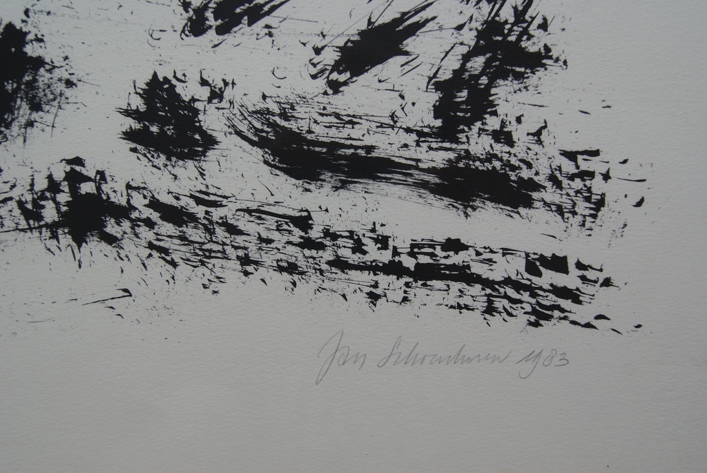 Jan Schoonhoven abstracte zeefdruk uit 1983 - oplage 20 ex. kopen? Bied vanaf 550!