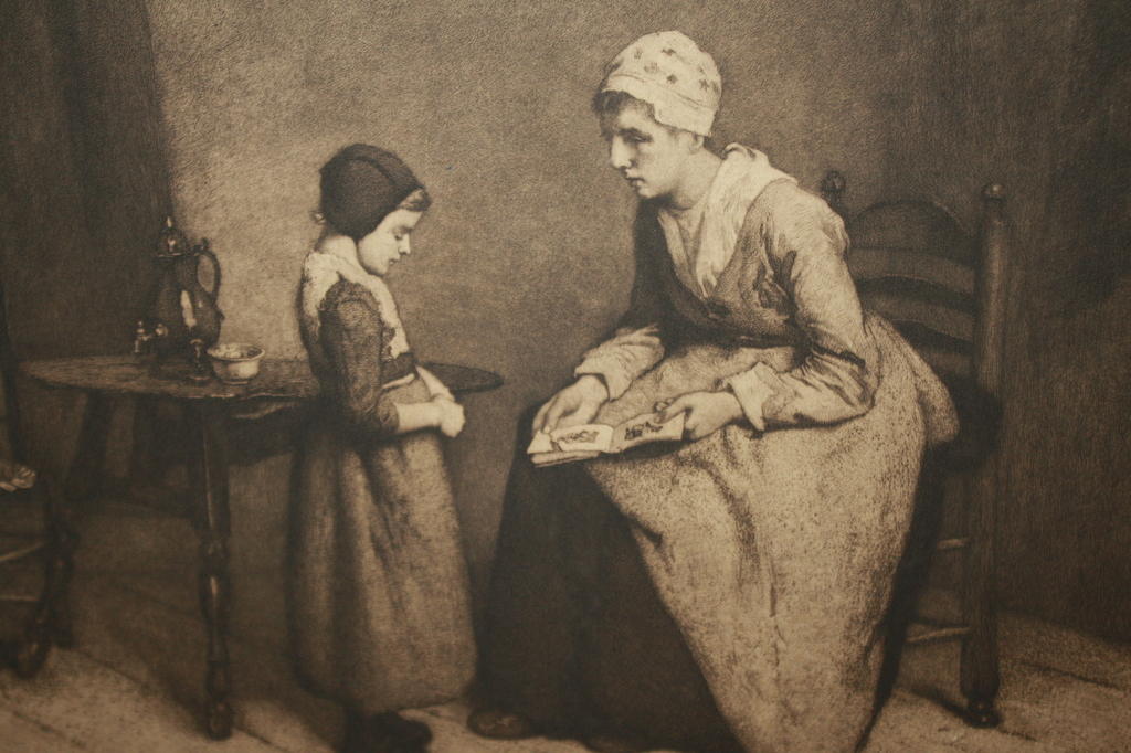 MOEDER en KIND - LAREN  - ALBERT NEUHUYS 1844 - 1914 kopen? Bied vanaf 1!