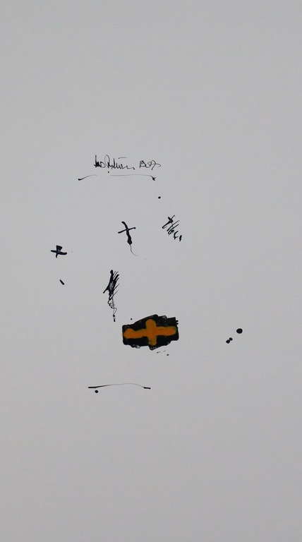 Cees Andriessen: Pentekening (gemengde techniek), Zonder titel kopen? Bied vanaf 100!
