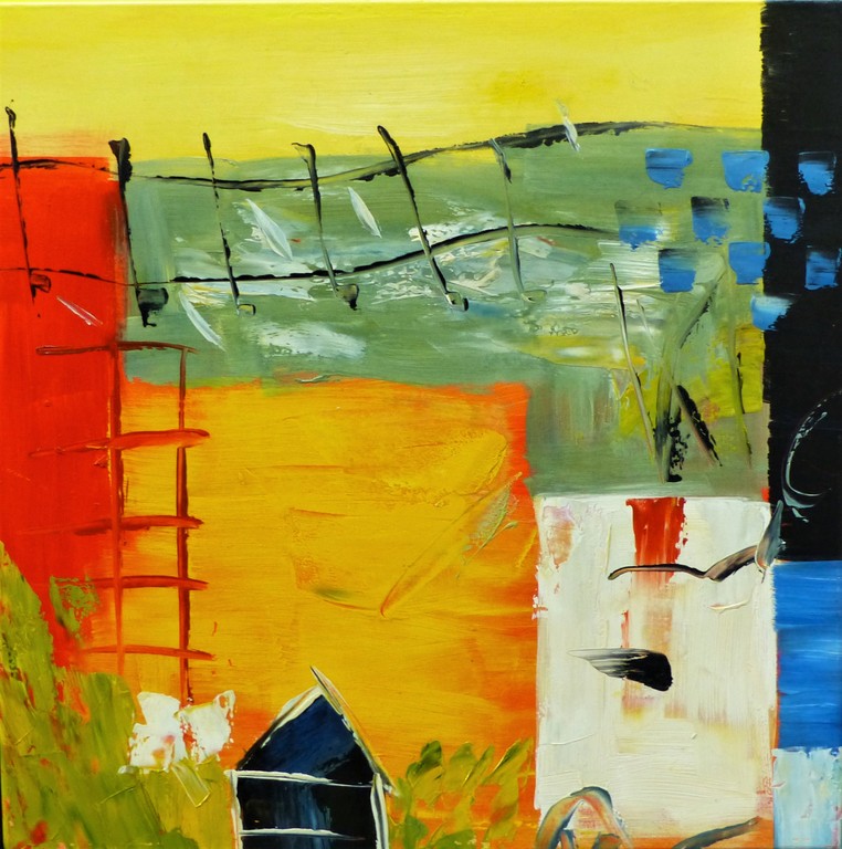 Han Teng ,techniek,Olieverf op linnen,Handgesigneerd verkocht voor € 50!