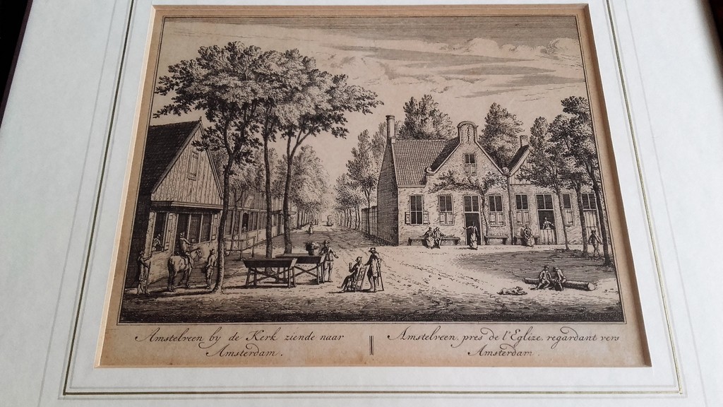 2 Gravures - o/a Amstelveen bij de Kerk ziende naar Amsterdam - 18e eeuw kopen? Bied vanaf 35!