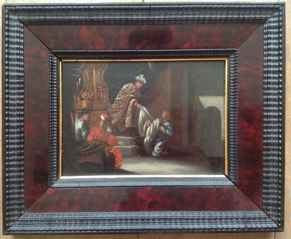 Onbekend: Olieverf op paneel, Sultan en kooplieden kopen? Bied vanaf 1!