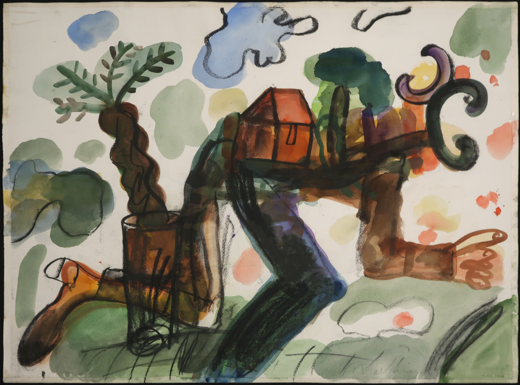 Anton Martineau: Aquarel en Krijt, Z.T. kopen? Bied vanaf 120!