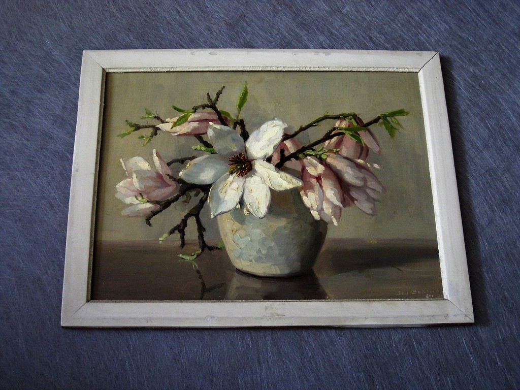 Gesigneerd impressionistisch olieverf stilleven met bloesemtak omstreeks 1920 kopen? Bied vanaf 1!