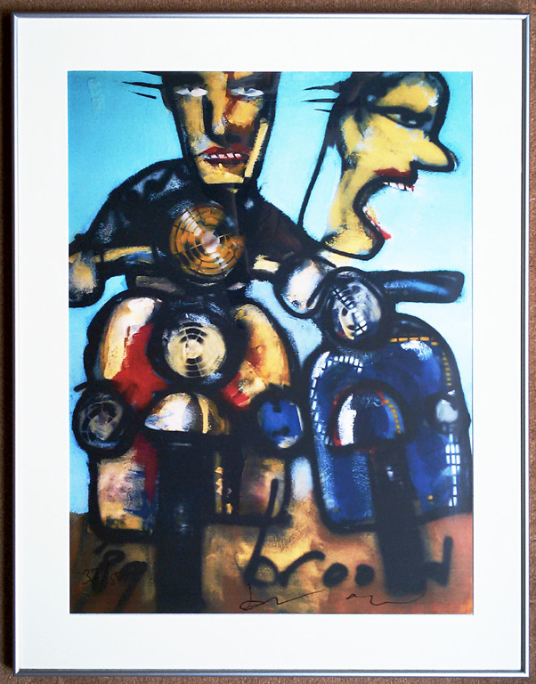 Herman Brood - Road rage (1989), zeefdruk (mooi ingelijst) kopen? Bied vanaf 250!