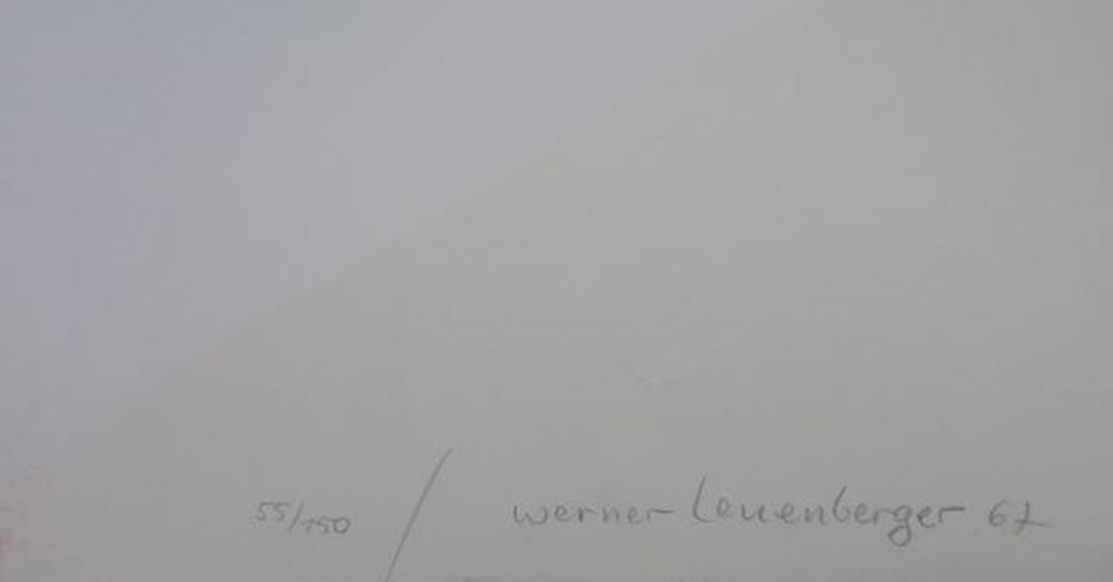 Werner Otto Leuenberger: Zeefdruk, Abstracte compositie Rood/Wit/Blauw kopen? Bied vanaf 35!