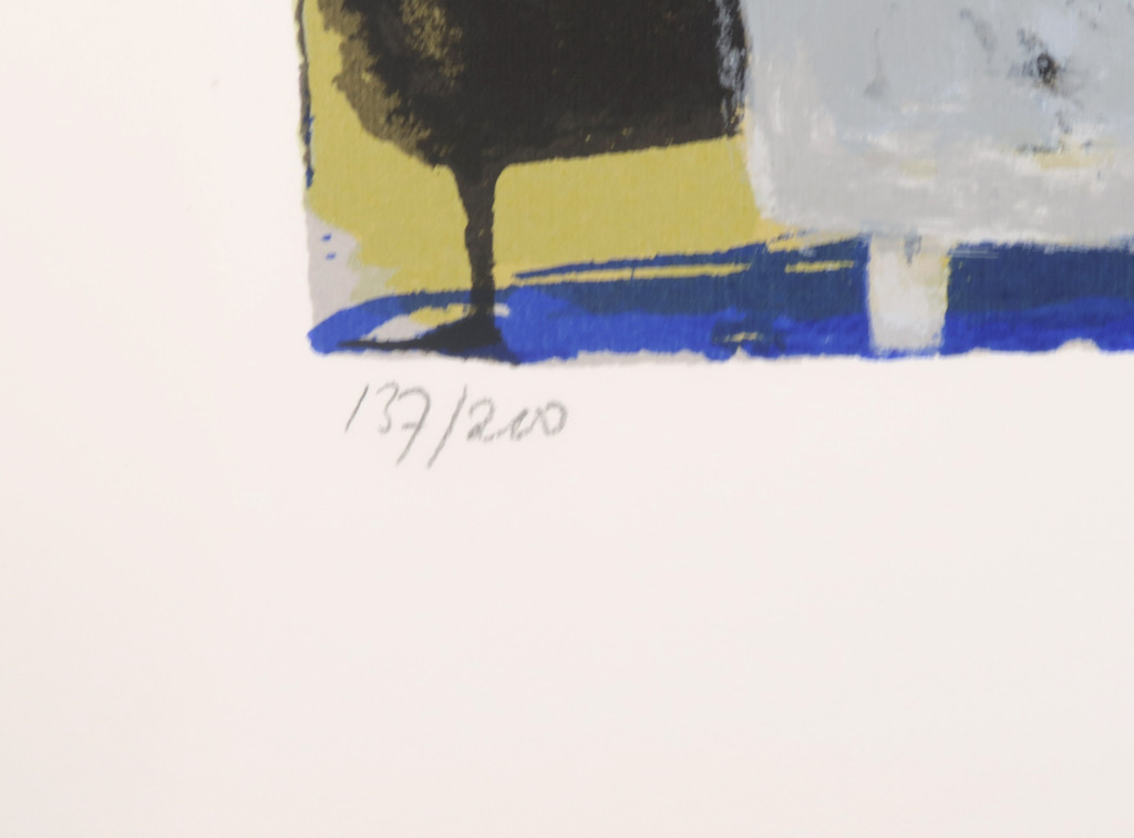 Corneille: Zeefdruk, Vrouw en vogel kopen? Bied vanaf 150!