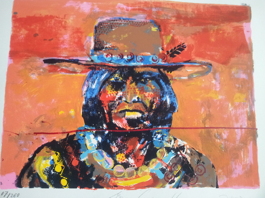 Espen Greger Hagen Zeefdruk Braziliaanse Indiaan kopen? Bied vanaf 1!