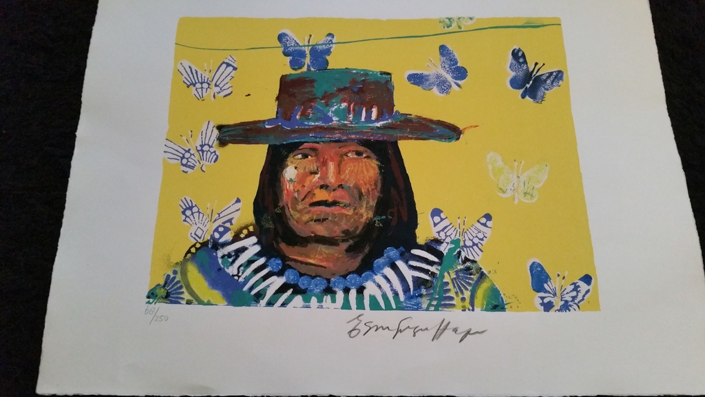 Espen Greger Hagen, zeefdruk, N.A.Indians  kopen? Bied vanaf 1!