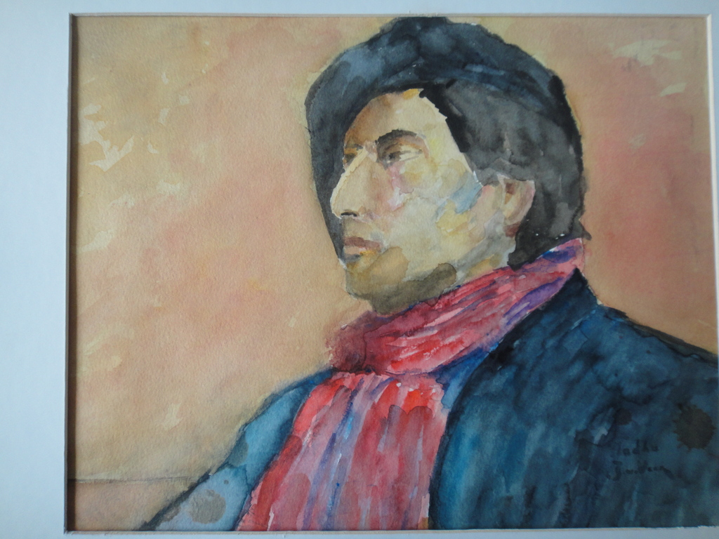 Jaap van Veen, aquarel, 4 jaren '70 portretten  kopen? Bied vanaf 1!