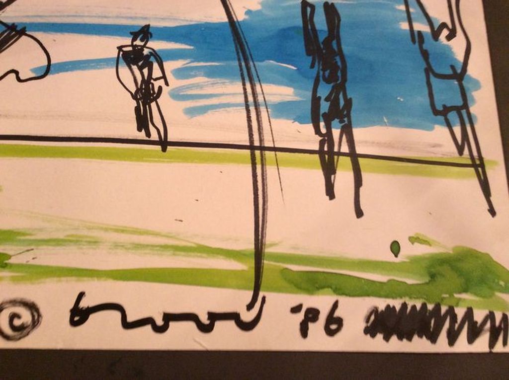 Herman Brood originele tekening met waterverf  kopen? Bied vanaf 450!