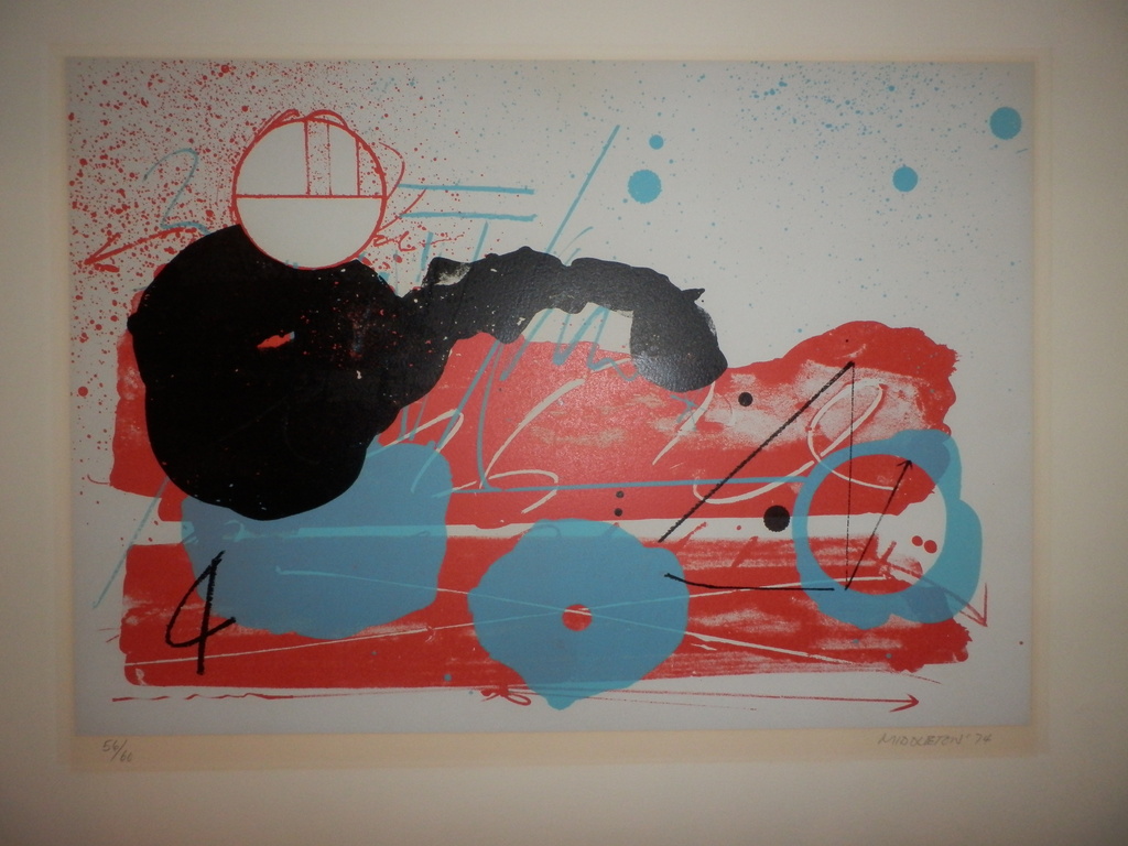SAM MIDDLETON  Litho   ABSTRACTE COMPOSITIE  uit 1974  Handgesigneerd kopen? Bied vanaf 1!