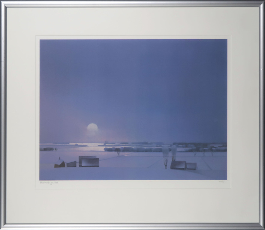 Chris ten Bruggen Kate: Zeefdruk, Winter - Ingelijst kopen? Bied vanaf 80!