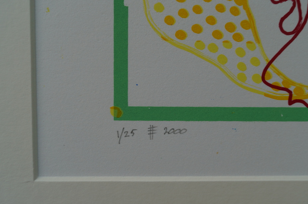 Harry Agema - gesigneerde zeefdruk - handlijn compositie kopen? Bied vanaf 15!