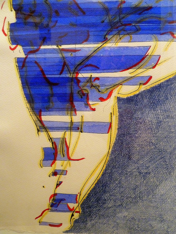 Jaap Hillenius : bijzondere pentekening met aquarel  kopen? Bied vanaf 150!
