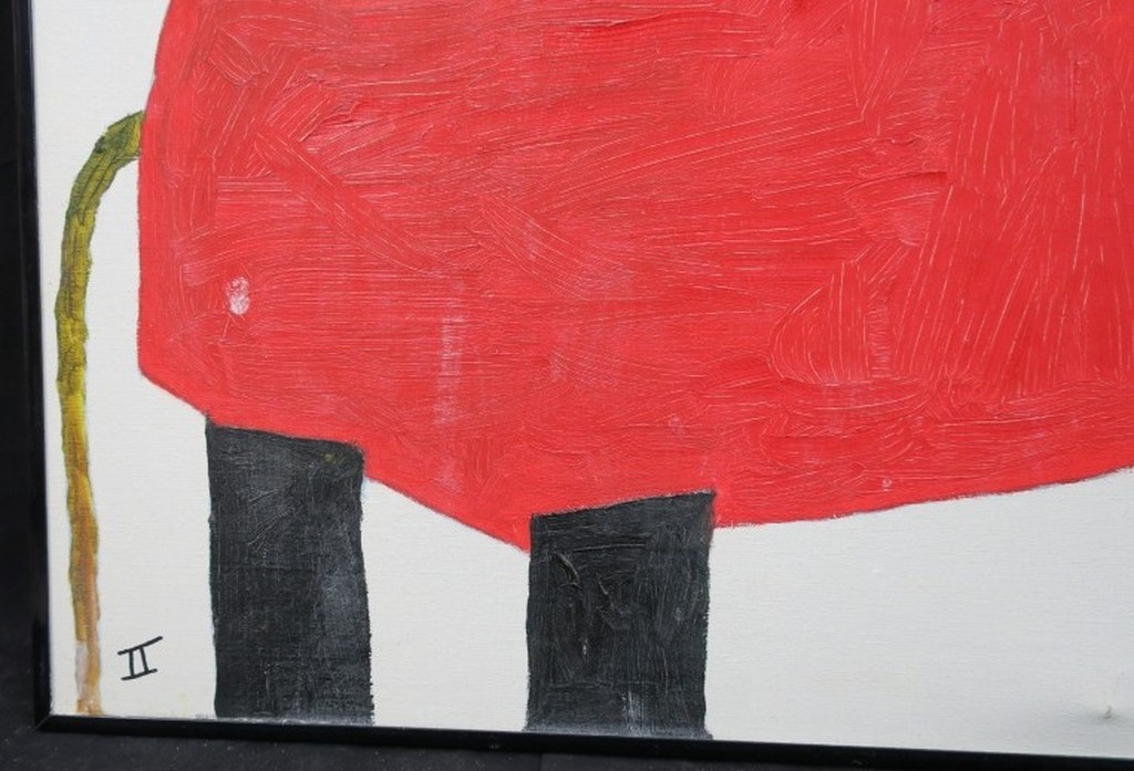 Meertje Kaal: Olieverf op doek, God hoort Rietveld brommen - Ingelijst (groot) kopen? Bied vanaf 1!