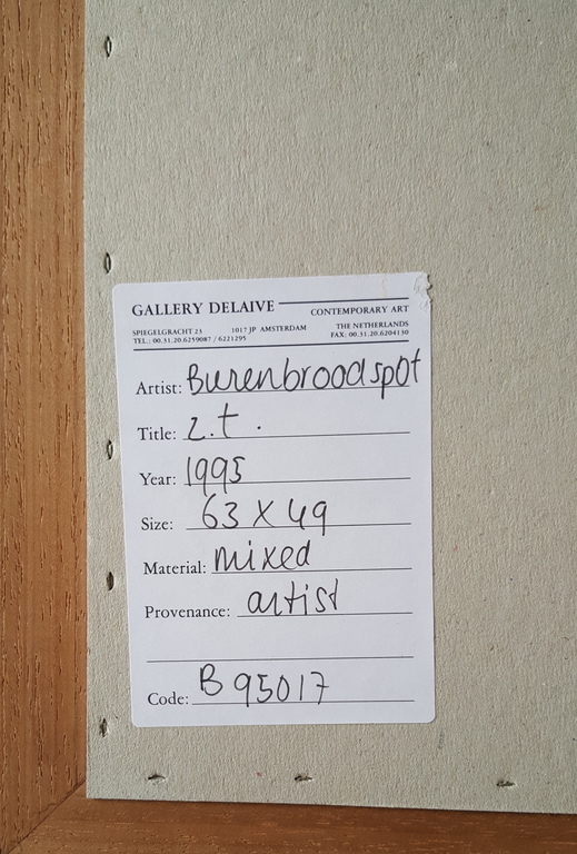 Bierenbroodspot, Aquarel met bladgoud, 1995  kopen? Bied vanaf 900!