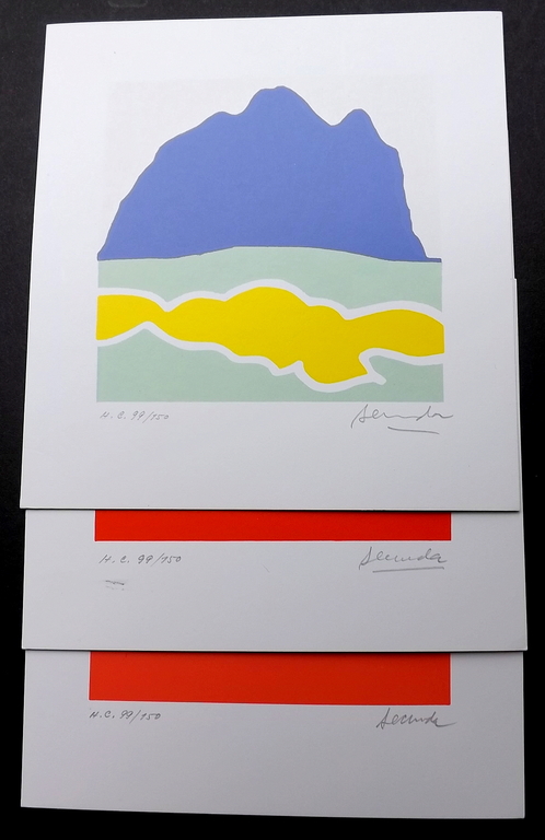 Arthur Secunda - 3x gesigneerde litho - getiteld: Landscape I, II, III kopen? Bied vanaf 1!