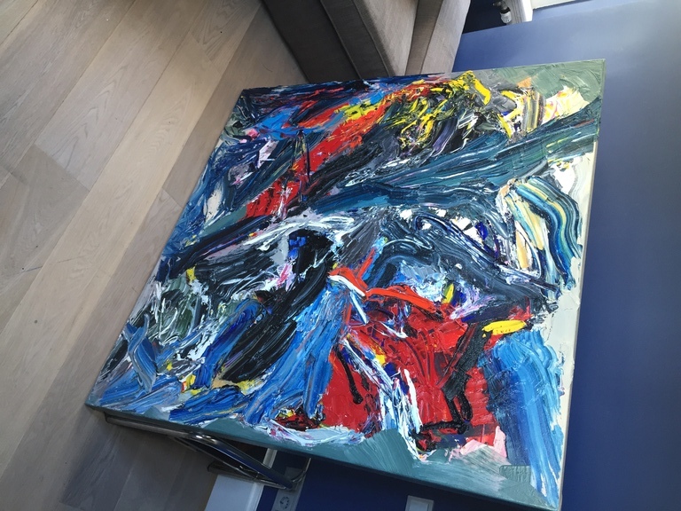 ORIGINEEL- LET ME BE A BOY AGAIN #17 - RICK TRIEST - OLIEVERF - 120X120 kopen? Bied vanaf 350!