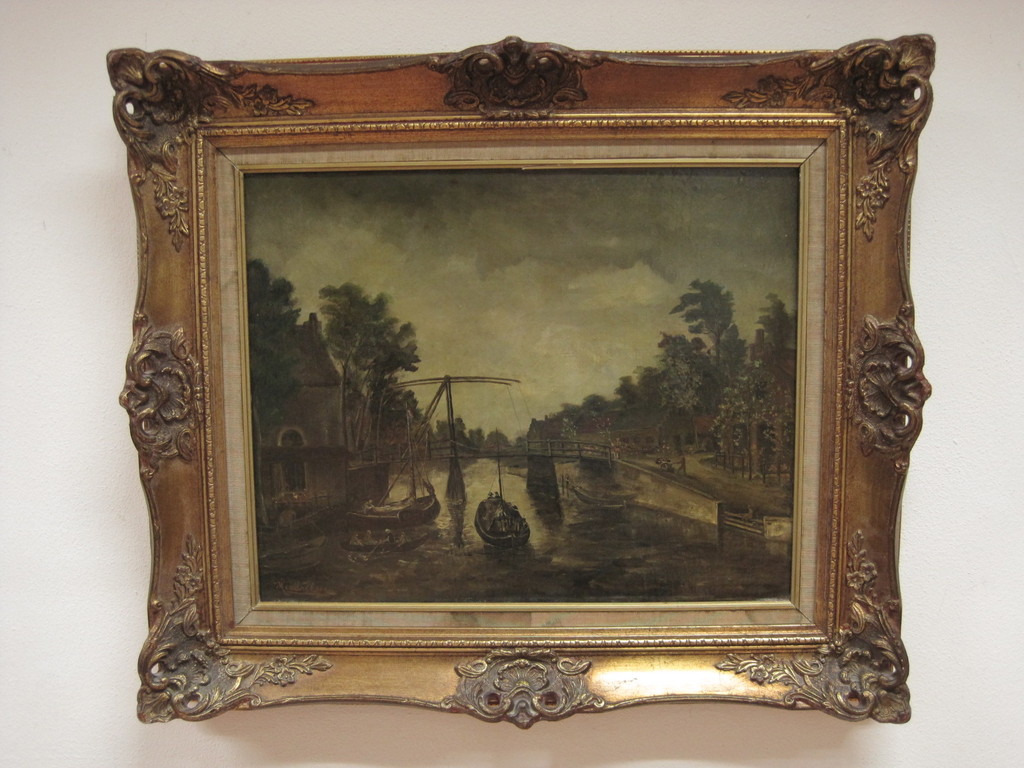 Hendr.E.Roodenburg 1895-1987 "Amsterdam stadsgezicht" ca. 1920 verkocht voor € 95!