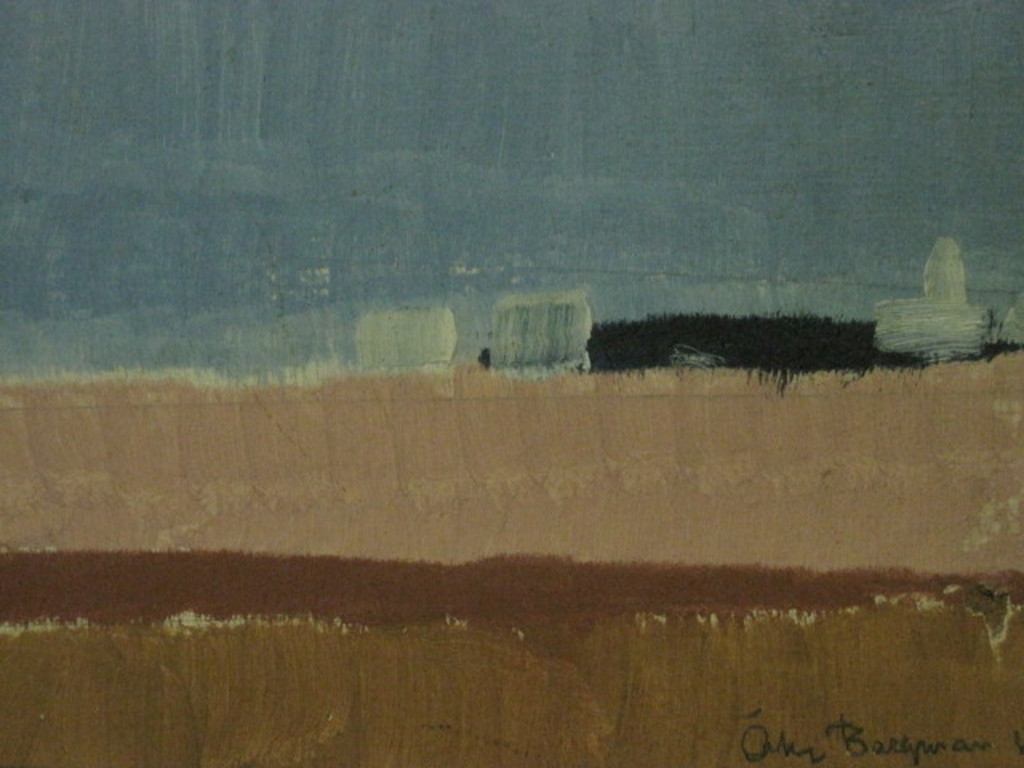 gesigneerd Bergman - "landschap met huizen" olieverf op board 1961 kopen? Bied vanaf 1!