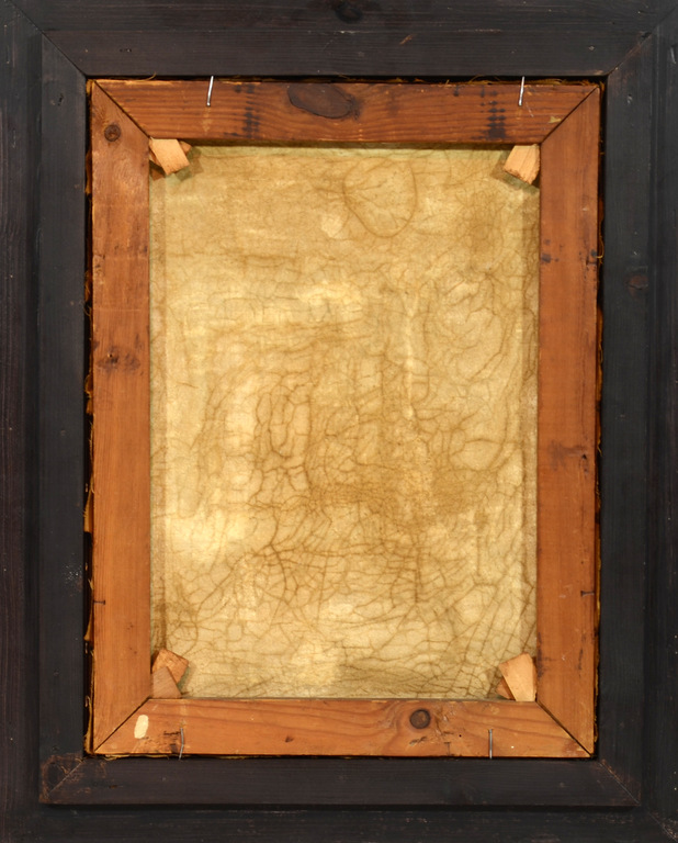 A C W Terhell(1863-1949) - Stadsgezicht - "Oud Woonhuis met Bloemen in Venster". kopen? Bied vanaf 70!